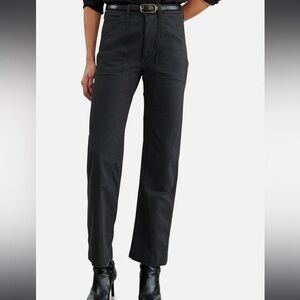 Nili Lotan Black Straight-Leg Jeans